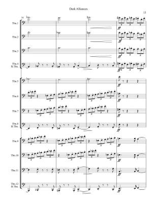 Dark Alliances - Russell - Twelve Trombones - Score/Parts