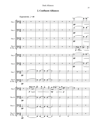 Dark Alliances - Russell - Twelve Trombones - Score/Parts