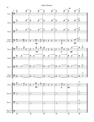 Dark Alliances - Russell - Twelve Trombones - Score/Parts