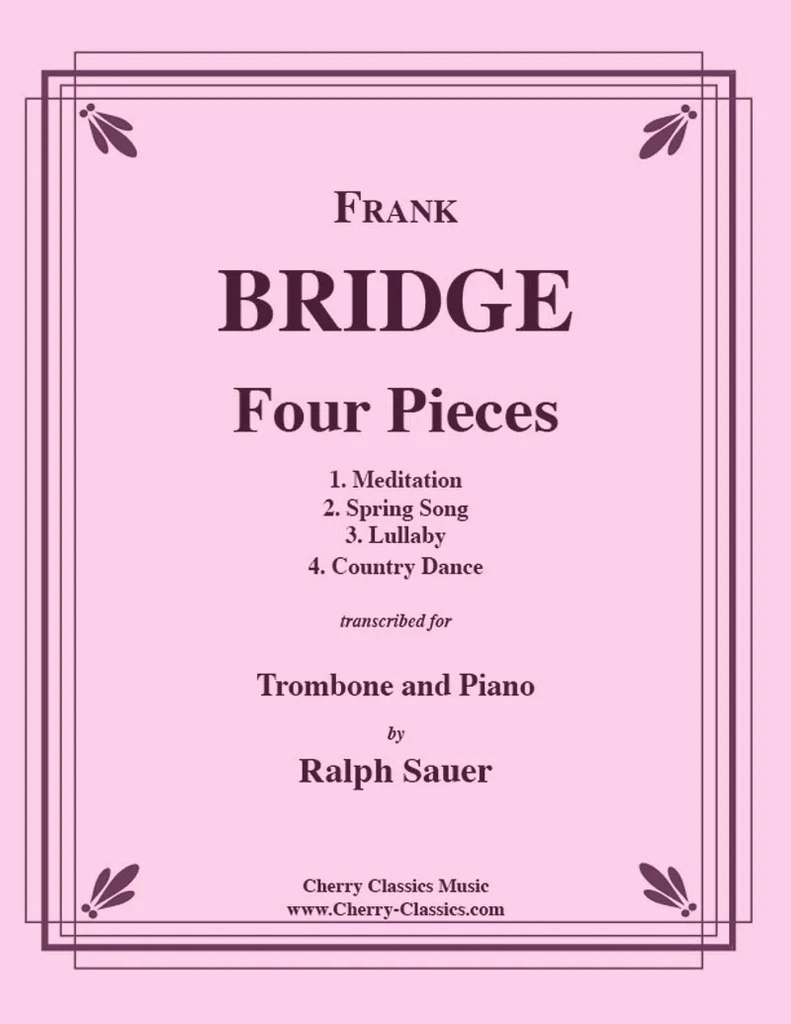 Four Pieces - Bridge/Sauer - Trombone/Piano - Book