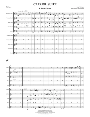 Capriol Suite - Warlock/Haynor - 10 part Brass Ensemble - Score/Parts