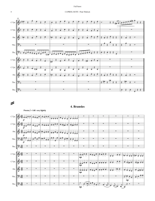 Capriol Suite - Warlock/Haynor - 10 part Brass Ensemble - Score/Parts