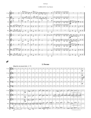 Capriol Suite - Warlock/Haynor - 10 part Brass Ensemble - Score/Parts