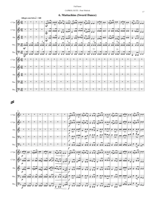 Capriol Suite - Warlock/Haynor - 10 part Brass Ensemble - Score/Parts