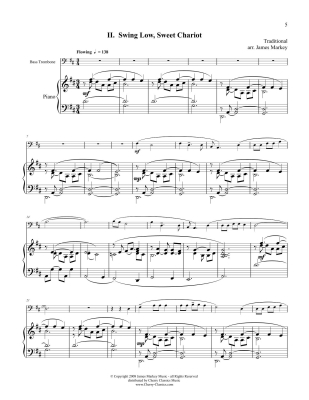 Suite of Negro Spirituals - Markey - Bass Trombone/Piano - Book