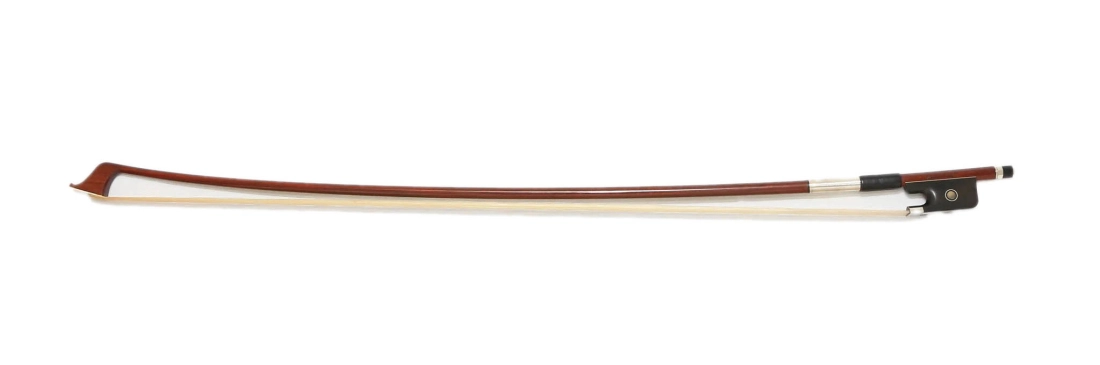 Pernambuco Cello Bow with Silver Trim - 3/4