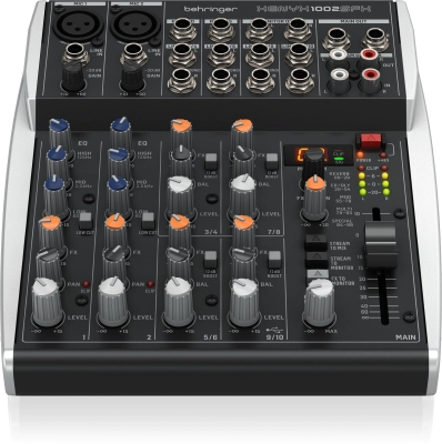 XENYX 1002SFX Premium Analog 10-Input Mixer with USB Streaming Interface