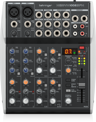Behringer - XENYX 1002SFX Premium Analog 10-Input Mixer with USB Streaming Interface