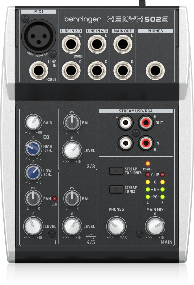 XENYX 502S Premium Analog 5-Input Mixer