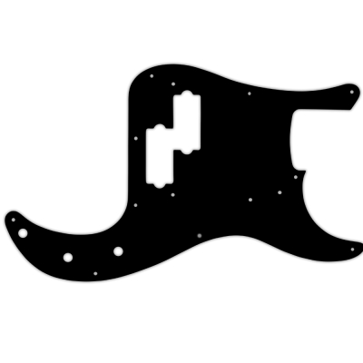 WD Music - Custom Pickguard for Fender Road Worn 50s Precision Bass - Black