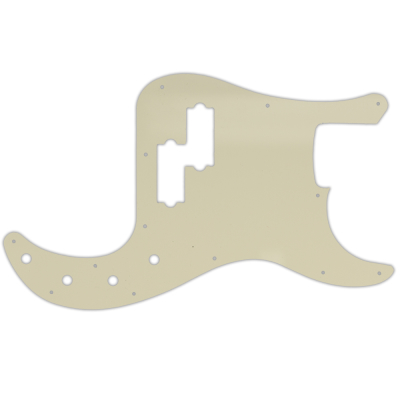 WD Music - Custom Pickguard for Fender 2016-2019 Made in Mexico Special Edition Deluxe PJ Bass - Parchment Solid