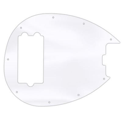 WD Music - Custom Pickguard for Music Man Sterling 4-H Bass - Clear Acrylic