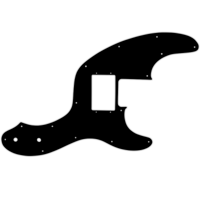 WD Music - Custom Pickguard for Fender Telecaster Bass with Humbucker - Black