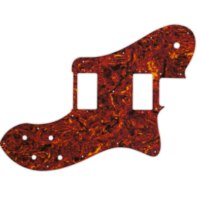 WD Music - Custom Pickguard for Fender American Professional Deluxe Shawbucker Telecaster - Tortoise Shell/Parchment