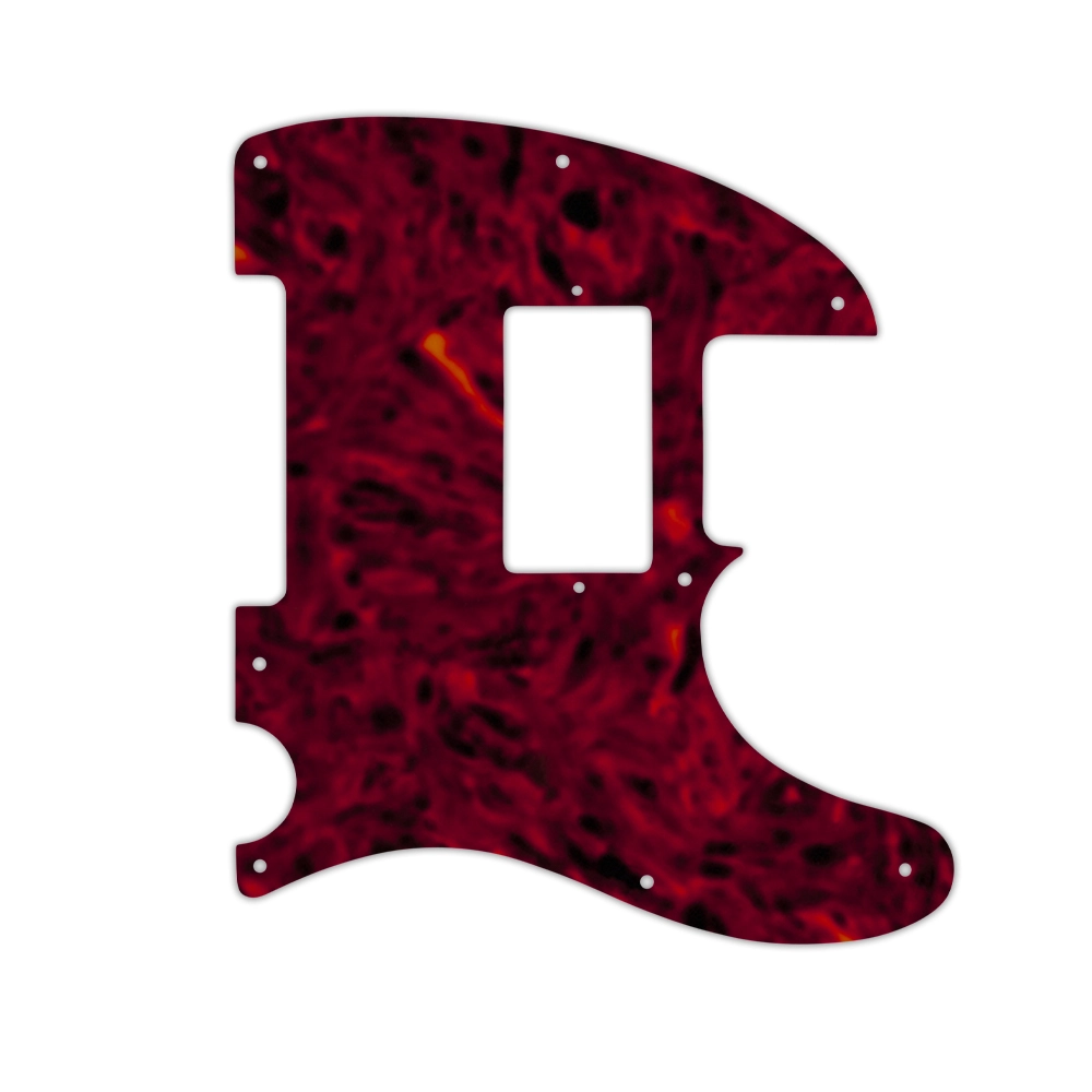 Custom Pickguard for Fender Telecaster with Humbucker - Tortoise Shell Solid (Semi-Transparent)