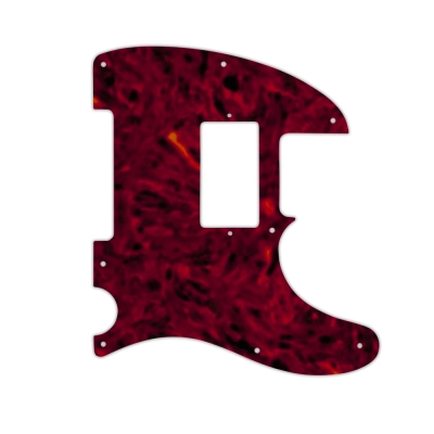 WD Music - Custom Pickguard for Fender Telecaster with Humbucker - Tortoise Shell Solid (Semi-Transparent)