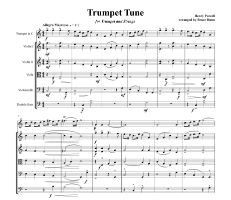 Trumpet Tune - Purcell/Dunn - Solo Trumpet/Strings - Score/Parts