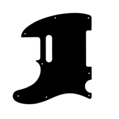Custom Pickguard for Fender 1954-Present USA or 2002-Present Made in Mexico Telecaster, Left-Handed - Black