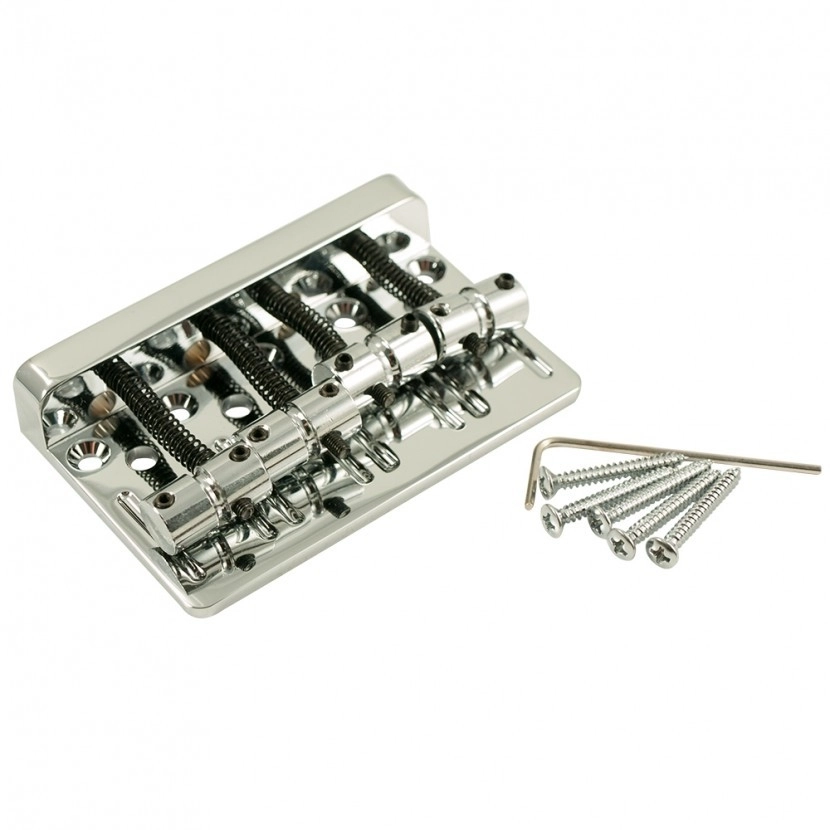 Standard 4 String Bass Bridge - Chrome