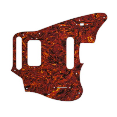 WD Music - Custom Pickguard for Fender 2018-Present Made in Mexico Player Series Jaguar - Red Tortoise Shell