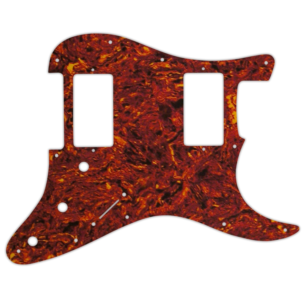 Custom Pickguard for Dual Humbucker Fender Stratocaster - Red Tortoise Shell