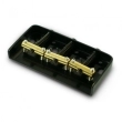 WD Music - Kluson 1\/2 Size Replacement Bridge for Fender Telecaster Steel with Brass Saddles - Black