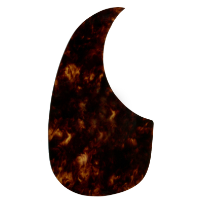 WD Music - Custom Pickguard for Acoustic Guitars with Martin Style Tear-Drop Pickguard, Left-Handed - Dark Marble