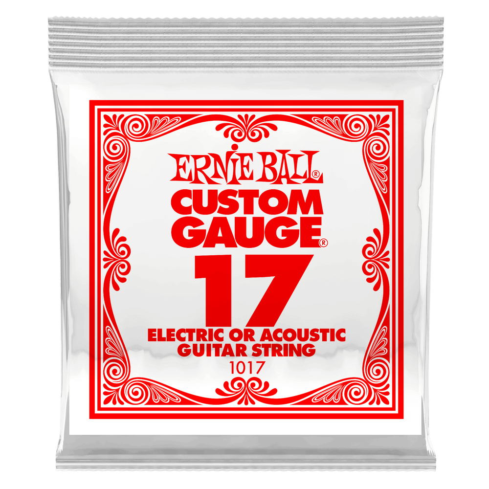 Single Plain Steel Electric or Acoustic Guitar String - .017
