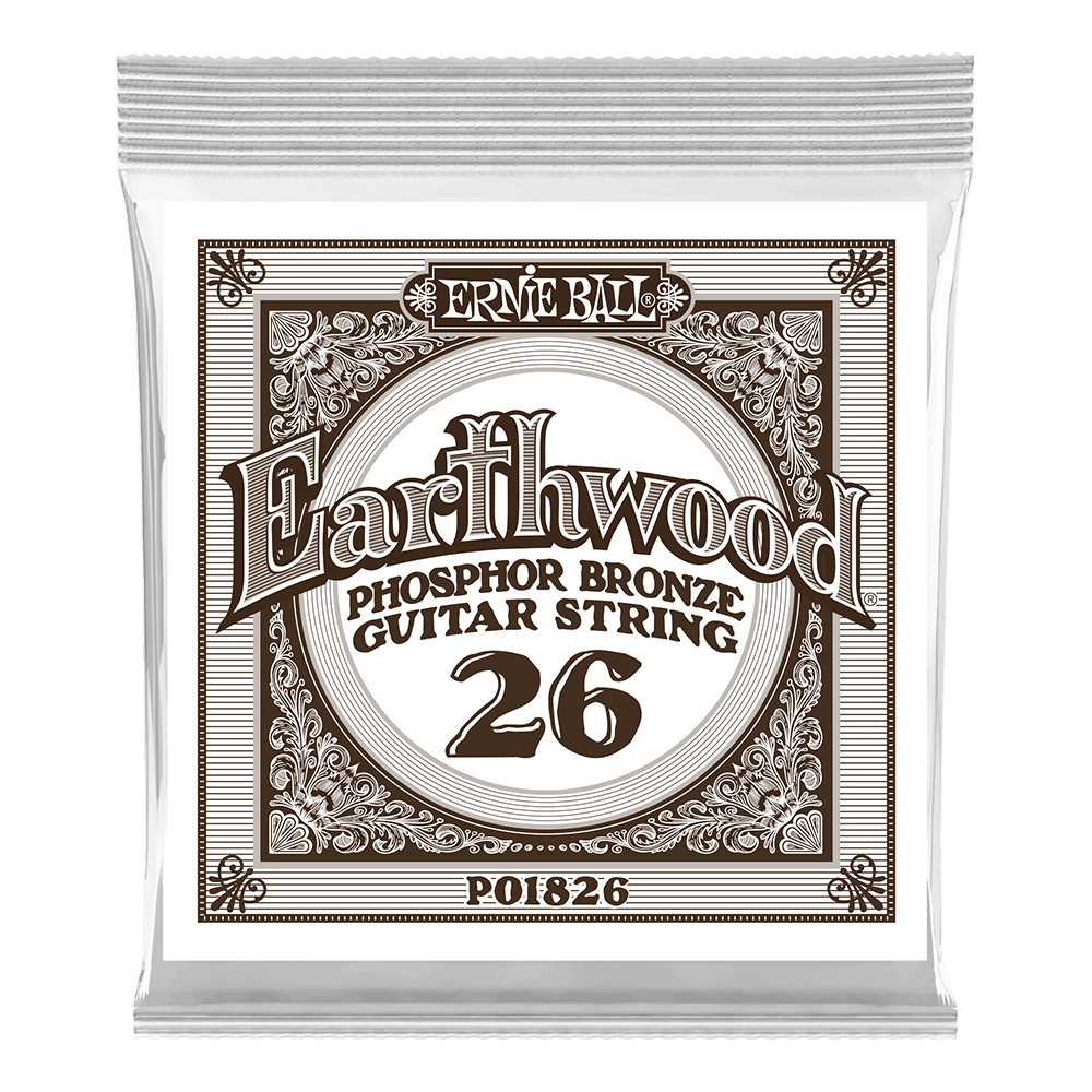 Single Earthwood Phosphor Bronze Acoustic Guitar String - .026