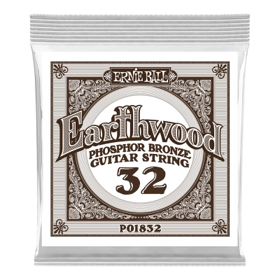 Ernie Ball - Single Earthwood Phosphor Bronze Acoustic Guitar String - .032