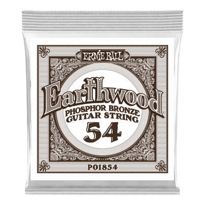 Ernie Ball - Single Earthwood Phosphor Bronze Acoustic Guitar String - .054