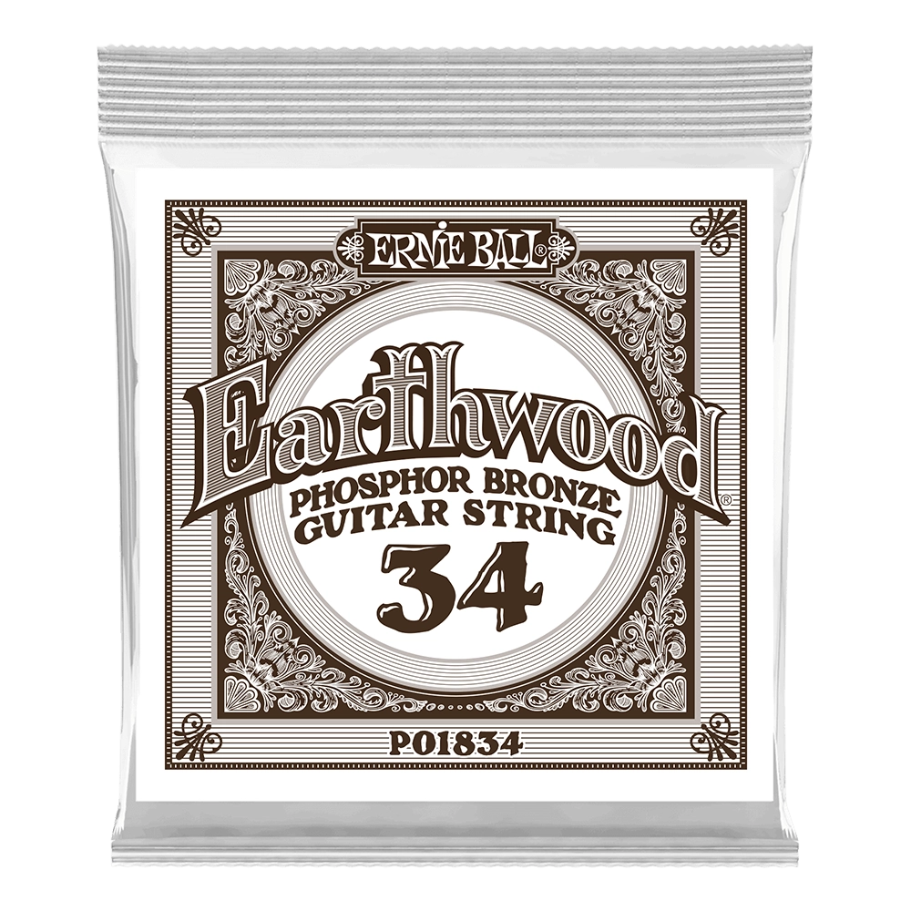 Single Earthwood Phosphor Bronze Acoustic Guitar String - .034