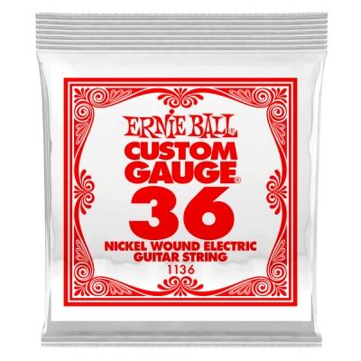 Ernie Ball - Single Nickel Wound Electric Guitar String - .036