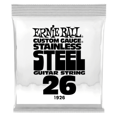 Ernie Ball - Single Stainless Steel Wound Electric Guitar String - .026