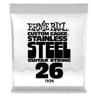 Ernie Ball - Single Stainless Steel Wound Electric Guitar String - .026