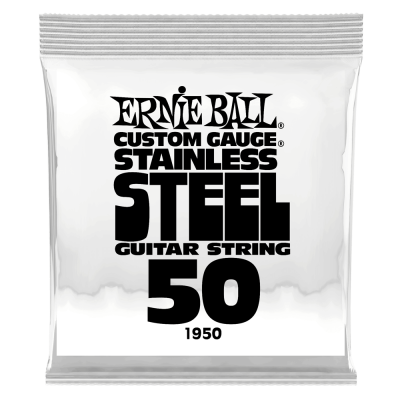 Ernie Ball - Single Stainless Steel Wound Electric Guitar String - .050