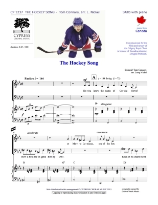 Cypress Choral Music - Hockey Song - Connors/Nickel - SATB
