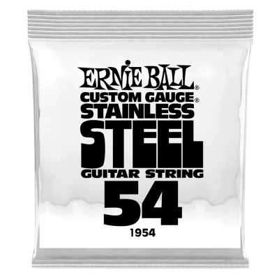 Ernie Ball - Single Stainless Steel Wound Electric Guitar String - .054