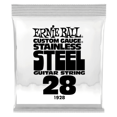 Ernie Ball - Single Stainless Steel Wound Electric Guitar String - .028