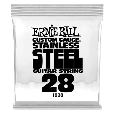 Ernie Ball - Single Stainless Steel Wound Electric Guitar String - .028