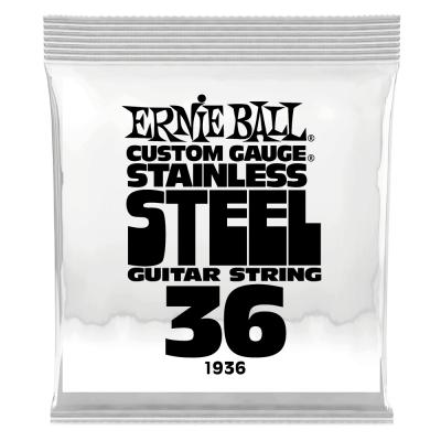 Ernie Ball - Single Stainless Steel Wound Electric Guitar String - .036