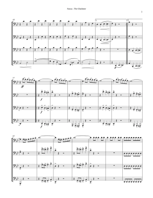 The Gladiator March - Sousa/Converse - Trombone Quartet - Score/Parts