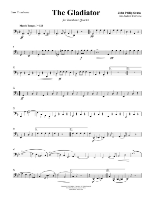 The Gladiator March - Sousa/Converse - Trombone Quartet - Score/Parts