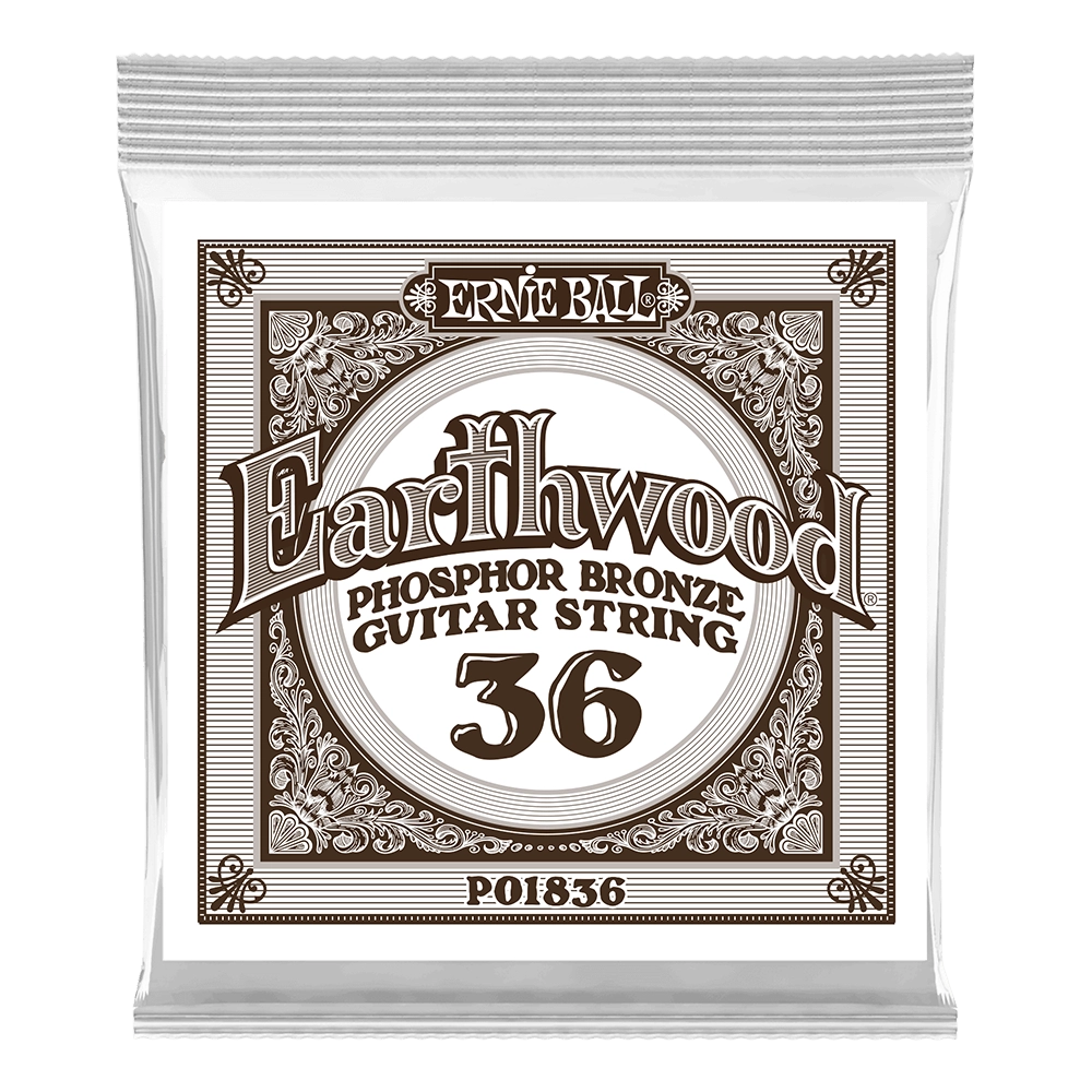 Single Earthwood Phosphor Bronze Acoustic Guitar String - .036