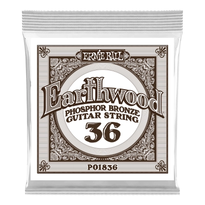 Ernie Ball - Single Earthwood Phosphor Bronze Acoustic Guitar String - .036