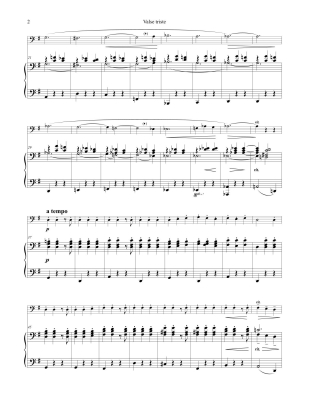 Valse Triste - Sibelius/Sauer - Trombone/Piano - Book