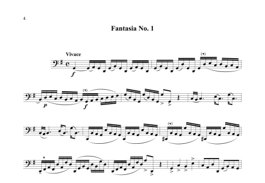 Twelve Fantasias - Telemann/Sauer - Bass Trombone - Book