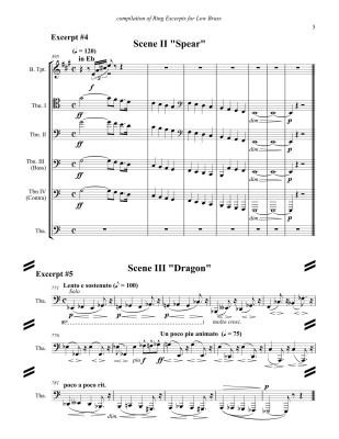 The Ring of the Nibelung, Compilation of Excerpts for Low Brass - Wagner/Fissel - Score/Parts
