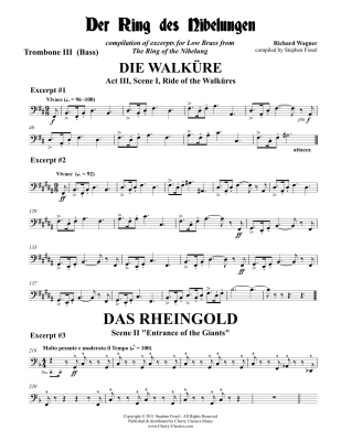 The Ring of the Nibelung, Compilation of Excerpts for Low Brass - Wagner/Fissel - Score/Parts