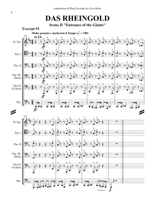 The Ring of the Nibelung, Compilation of Excerpts for Low Brass - Wagner/Fissel - Score/Parts